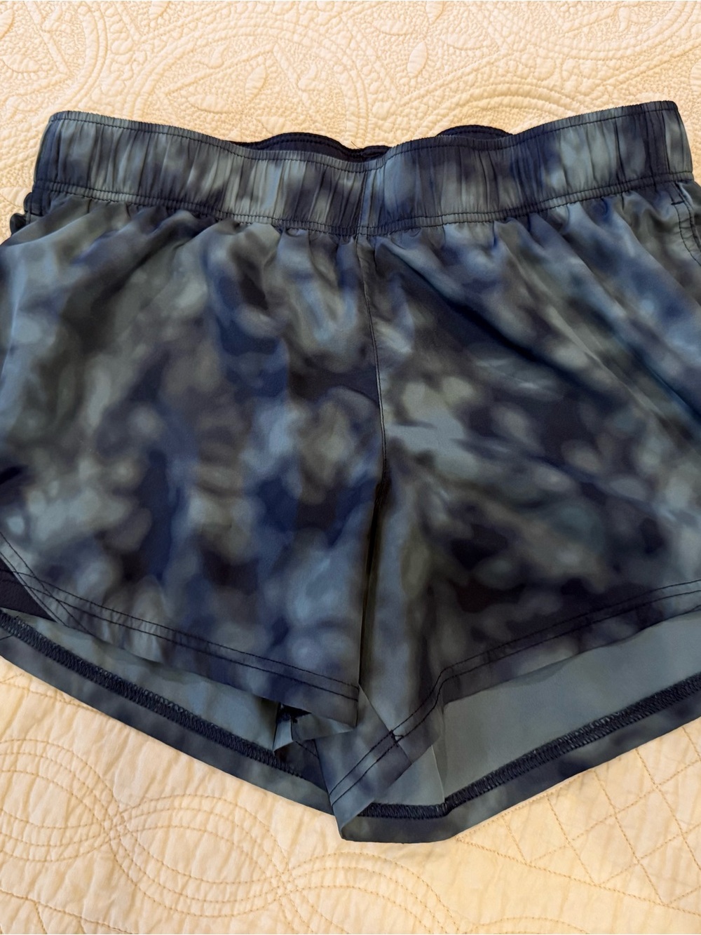 Athletic Works Blue Camouflage Women's Athletic Shorts